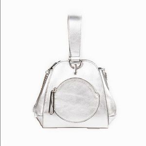 Danielle Nicole Theo small silver leather bag